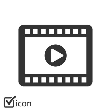 video simgesi. düz tasarım stili. vektör eps 10.