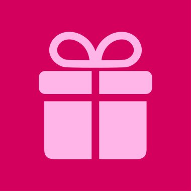 Hediye kutusu simgesi. vektör illüstrasyonu