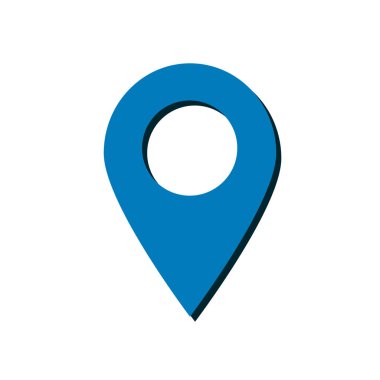 Harita işaretçi simgesi. GPS konumu sembolü. Düz tasarım stili. Vektör Eps 10.