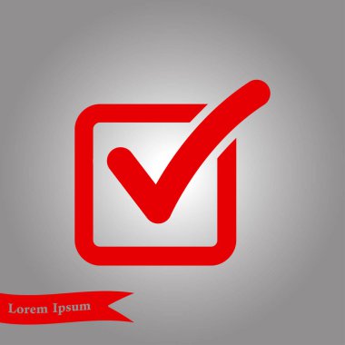 Kontrol listesi simgesi. Kutu işaretinde işaretle.