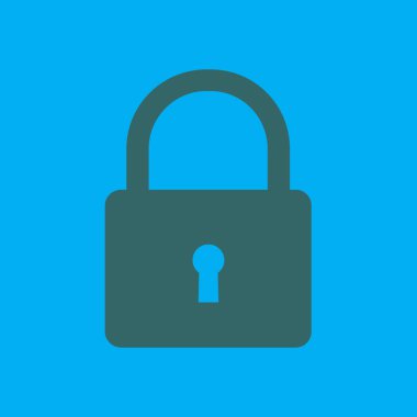 Kilit simgesi. Düz tasarım tarzı. Vektör EPS10.