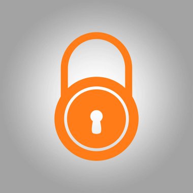 Kilit simgesi. Düz tasarım tarzı. Vektör EPS10.