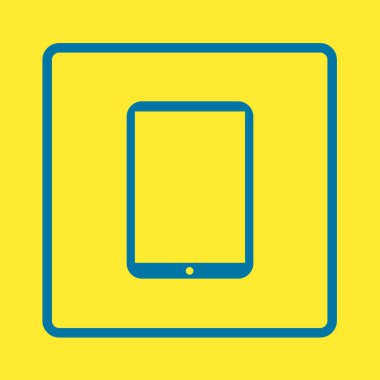 Modern dijital tablet Pc simgesi. Düz tasarım simgesi. EPS 10 vektör.