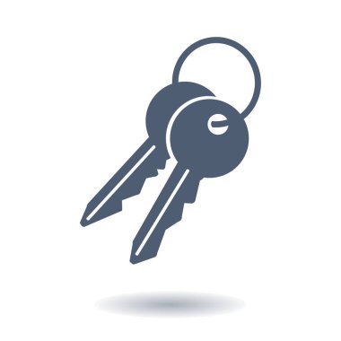 Anahtar simgesi. Kilit erkek. Güvenlik işareti. Düz tasarım stili.