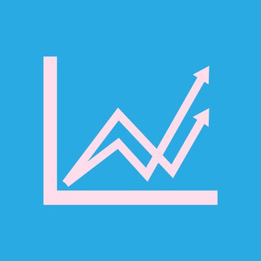 İş grafiği. Grafik düz simgesi