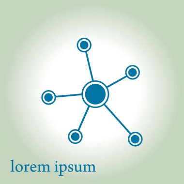 Sosyal ağ tek simge. Küresel teknoloji veya sosyal ağ.