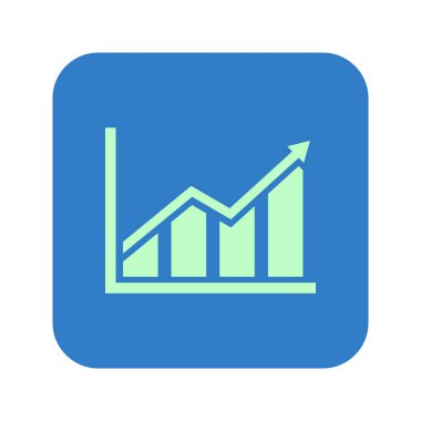Infographic. Grafik simgesini. Büyüyen grafik erkek.