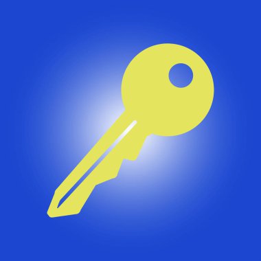 Anahtar simgesi. Kilit erkek. Güvenlik işareti. Düz tasarım stili.