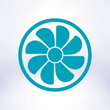 Egzoz vantilatörü simgesi. Havalandırma sembolü.