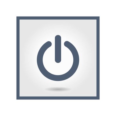 Güç işareti simgesi. Düz tasarım stili.  