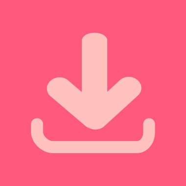 Simgesini indirin. Düğme yükleyin. Düz stil.