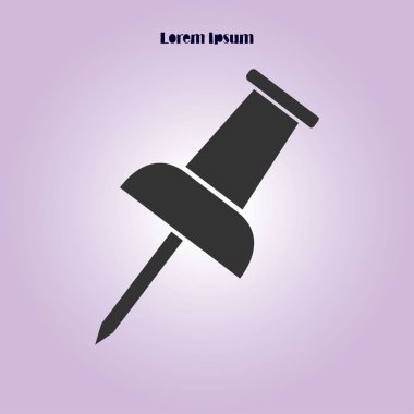  PIN simgesi itmek. Vektör Eps 10. 