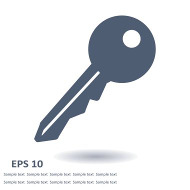 Anahtar simgesi. Kilit erkek. Güvenlik işareti. Düz tasarım stili.