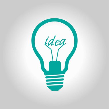 ışık lamba işareti simgesi. fikir sembolü.