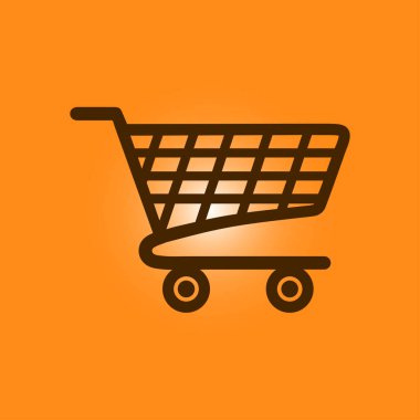 grafik alışveriş düz simgesi