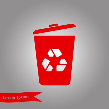 çöp kutusu simgesini, vektör eps10 çizim 