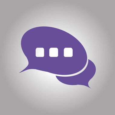 Diyalog simgesi, vektör illüstrasyonu. Düz tasarım biçimi