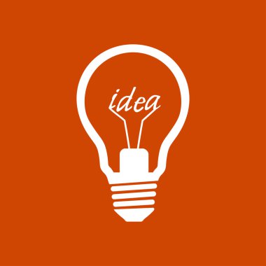 ışık lamba işareti simgesi. fikir sembolü.