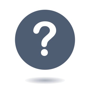 Soru işareti simgesi. Yardım sembolü. SSS işareti. Düz tasarım tarzı. EPS 10.