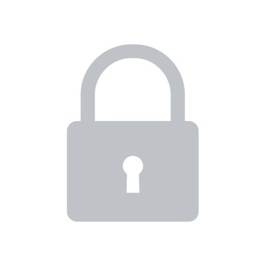 Kilit simgesi. Düz tasarım tarzı. Vektör EPS10.