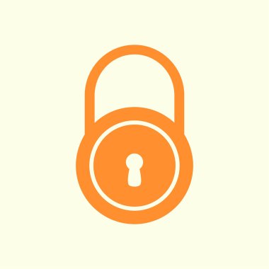 Kilit simgesi. Düz tasarım tarzı. Vektör EPS10.