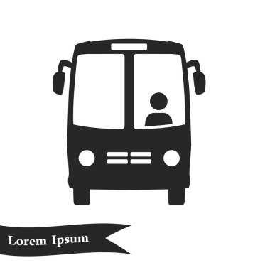 Otobüs simgesi. Schoolbus simbol.