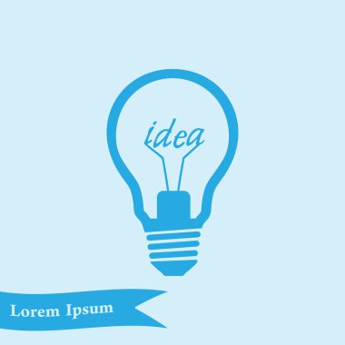 ışık lamba işareti simgesi. fikir sembolü.