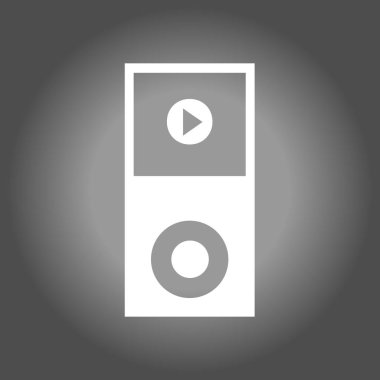 taşınabilir kitle iletişim araçları oyuncu simgesi. düz tasarım stili. vektör eps 10.