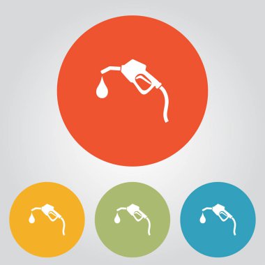 Benzin pompa meme işareti. Benzin istasyonu simgesi. Düz tasarım stili.