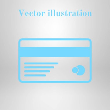 Vektör kredi kartı simgesi. Düz tasarım stili. EPS 10.