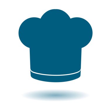 Chef şapka işareti simgesi. Şapka pişirme sembolü.