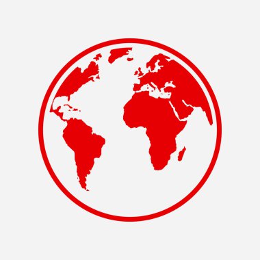 Küre simgesi basit vektör çizim