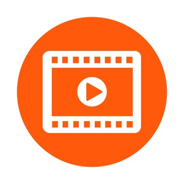 video simgesi. düz tasarım stili. vektör eps 10.