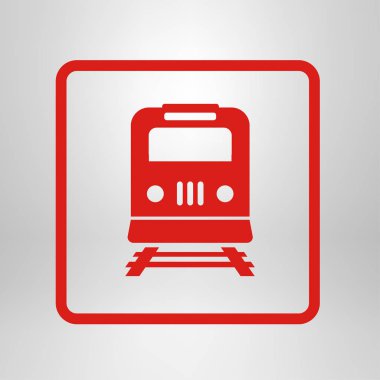 Tren simgesi. Metro erkek. Tren istasyonu işareti.