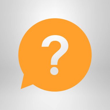 Soru işareti simgesi. Yardım sembolü. SSS işareti. Düz tasarım tarzı. EPS 10.