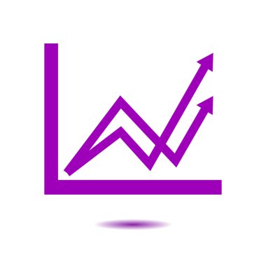 İş grafiği. Grafik düz simgesi