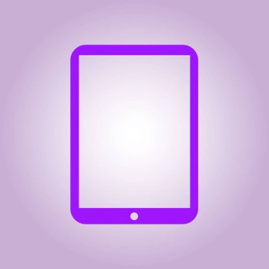 Modern dijital tablet Pc simgesi. Düz tasarım simgesi. EPS 10 vektör.