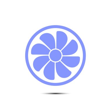 Egzoz vantilatörü simgesi. Havalandırma sembolü.