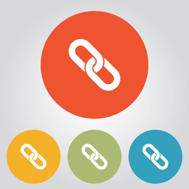 Bağlantı tek simge. Zincir bağlantı erkek.