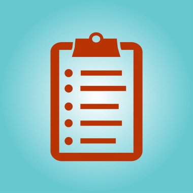 Listesi vektör simgesini denetleyin. Düz tasarım.