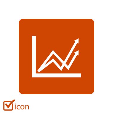 İş grafiği. Grafik düz simgesi