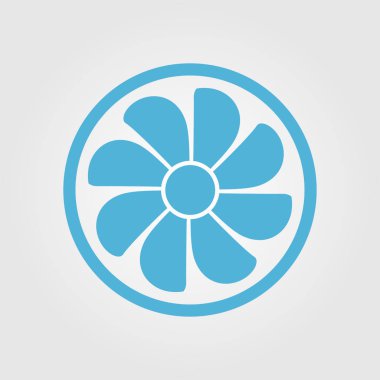 Egzoz vantilatörü simgesi. Havalandırma sembolü.