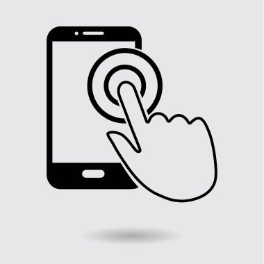 Mikroçip akıllı telefon simgesini.