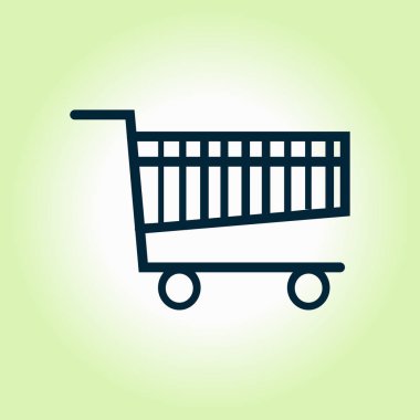 grafik alışveriş düz simgesi