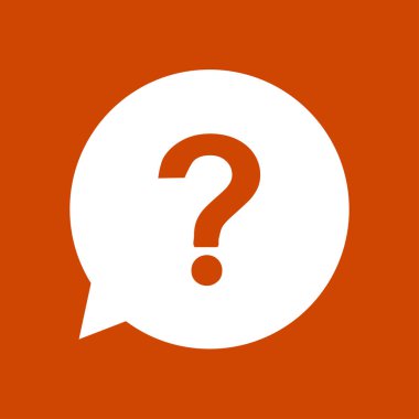 Soru işareti simgesi. Yardım sembolü. SSS işareti. Düz tasarım tarzı. EPS 10.