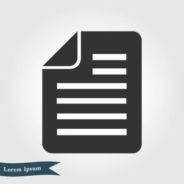 belge simgesi. vektör illüstrasyonu