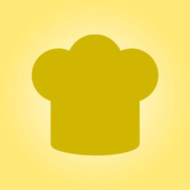 Chef şapka işareti simgesi. Şapka pişirme sembolü.