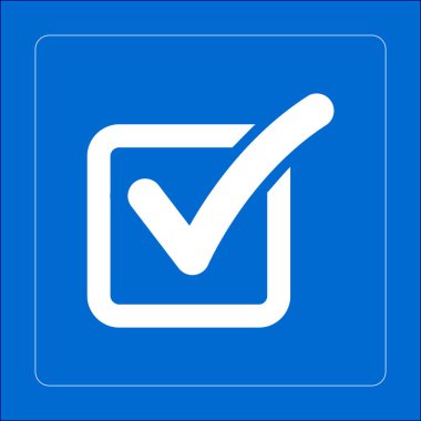 Kontrol listesi simgesi. Kutu işaretinde işaretle.