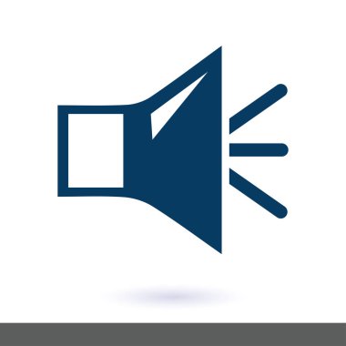 Hoparlör simgesi. Hoparlör ses işareti simgesi. Sembol ses. Düz tasarım stili. Vektör Eps 10.