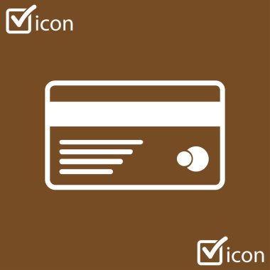 Vektör kredi kartı simgesi. Düz tasarım stili.
